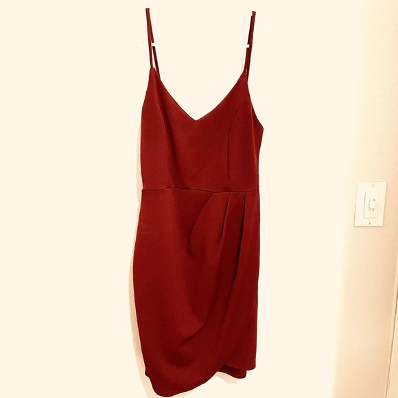 Lulus Wine Red Bodycon Mini Dress - Picture 2 of 2